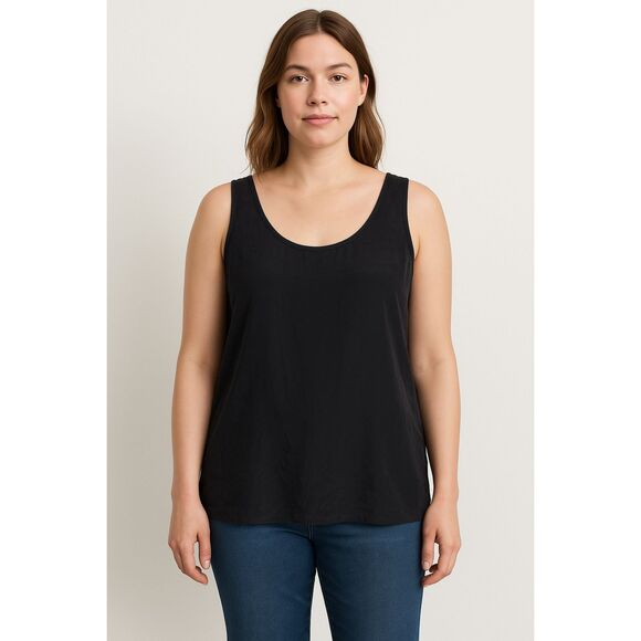 Eileen Fisher 100% Silk Tank Top – Black | Size S - Picture 1 of 8